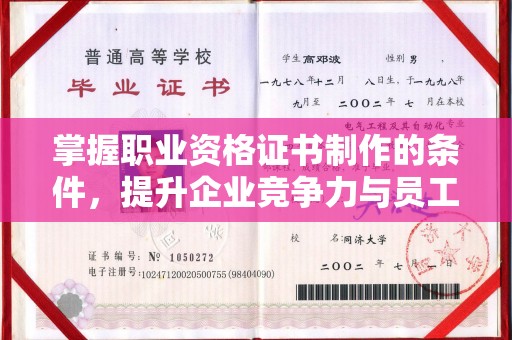 平乡掌握职业资格证书制作的条件，提升企业竞争力与员工专业素养